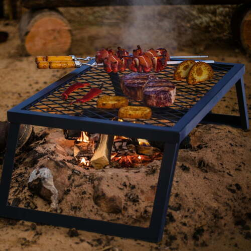 Heavy Duty Carbon Steel Camp Fire Grill 24" x 16" - Picture 9 of 10