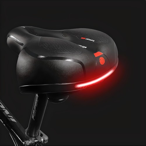 Fahrradsattel Gel Fahrradsitz breiter weicher komfortabel atmungsaktiv stoßdä... - Bild 4 von 9