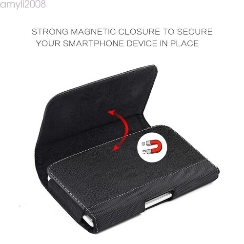 Extra Large Belt Clip Pouch Case Leather Carrying Cover Holster For Cell Phone - Picture 6 of 14