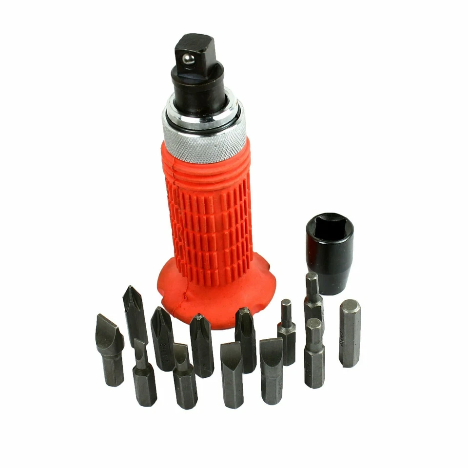 14 Pcs Heavy Duty Impact Driver Bits Screwdriver Set Tool Socket Kit with Case Foto 2 de 4