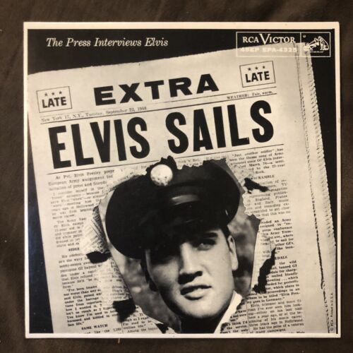 ELVIS PRESLEY Elvis Sails - Original 1958 RCA Interview EP Dog on Top - TOP COPY - Afbeelding 1 van 4