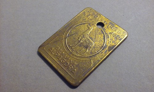 Vintage Antique Grammes Genuine Alpagora Wear Motto: Warm Not Weighty FOB Tag