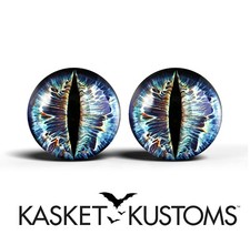 Blue Cat Eyes Realistic Glass Taxidermy Doll Eyeballs 15mm 2pcs