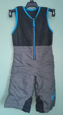 COLUMBIA GRAY BLUE BLACK FLEECE UPPER TOP SNOW SKI PANT BIBS OVERALLS 18 MONTHS