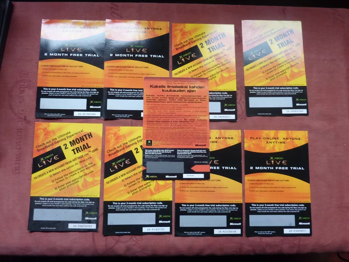 Xbox live 1 month free sales