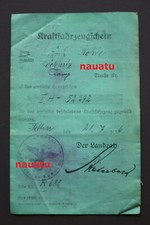 Old Motor Vehicle Licence Motorcycle F.N. 1936