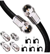 ASNQ RG6 Coaxial Cable Connectors Set 75 OHM - High-Speed Premium Coax Cable 2m