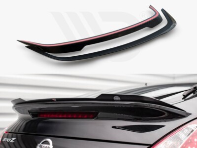 Für Nissan 370Z Nismo Facelift Spoiler Flügel Verlängerung Maxton Design Glanz Schwarz