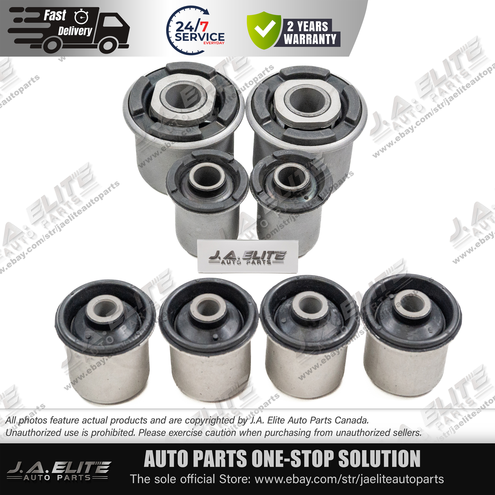 8pcs Front Upper &Lower Control Arm Bushing Kit fit Bentley Mulsanne