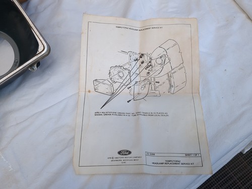 Ford Tempo Topaz 1984 1985 Headlamp Assembly NOS OEM Genuine Vintage LH Drivers - Picture 3 of 14