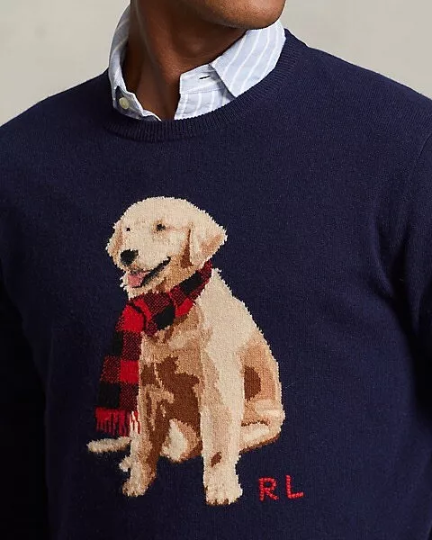 NWT POLO RALPH LAUREN MEN S XXL CASHMERE GOLDEN RETRIEVER DOG