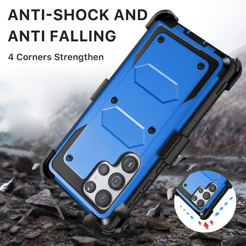 For Samsung Galaxy S22/S22+/Ultra Case Dual Layer Rugged Hybrid Cover Belt Clip - Picture 18 of 54