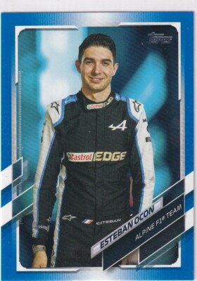 Topps 2021 Flagship Formula 1 / Formel 1 Nr. 10 Esteban Ocon Blue Parallel 26/99