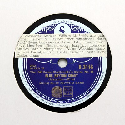 MILLS BLUE RHYTHM BAND ''Blue Rhythm Chant'' (E+) PARLOPHONE R-3116 [78 U/min]