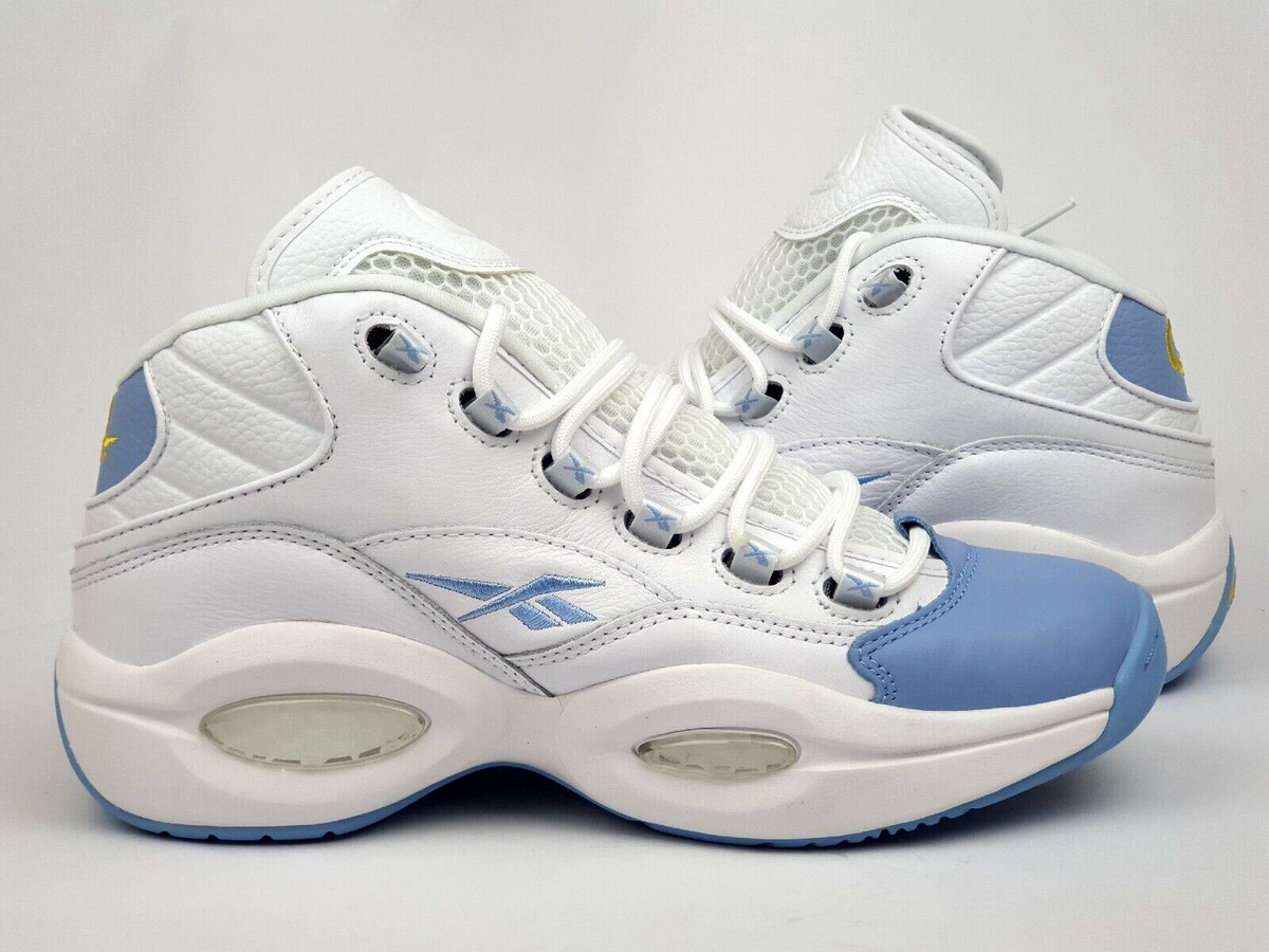 REEBOK Question Mid IVERSON Denver Nuggets 'White Blue' New (US9