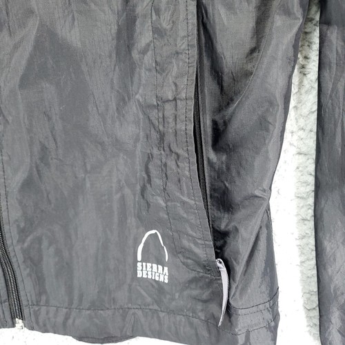 Sierra Designs Nylon Shell Jacket Women's M Black Lightweight Hooded Windbreaker - Picture 2 of 8