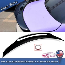 GLOSSY BLACK PSM STYLE TRUNK SPOILER FOR 21-23 MERCEDES BENZ W206 C300 C43 SEDAN