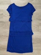 Ann Taylor Womens Dress Tiered Blue Shirt Sleeve Pullover Knit XS