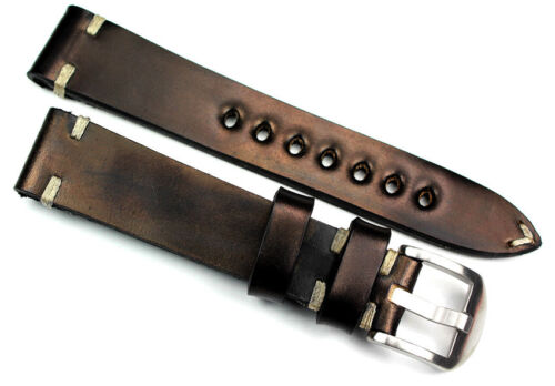 18mm /16 Shell Cordovan RIOS1931 Germany robust Vintage Retro Look BAND Uhrband - Picture 6 of 12