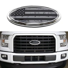 9INCH Ford Accessories US Flag Front Grille Tailgate Nameplate Oval Emblem Badge