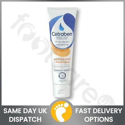 Cetraben Moisturising Hand Balm 75g - Hydrating & Soothing for Dry, Eczema Skin