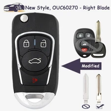 Upgraded Flip Remote Key for Chevrolet 2006-2013 Impala, 2006 2007 Monte Carlo