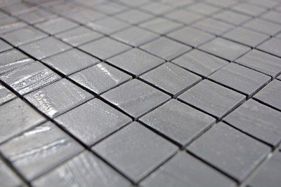Mosaïque Vestige grès cérame effet pierre anthracite, gris 30 x 30 cm | Leroy Merlin