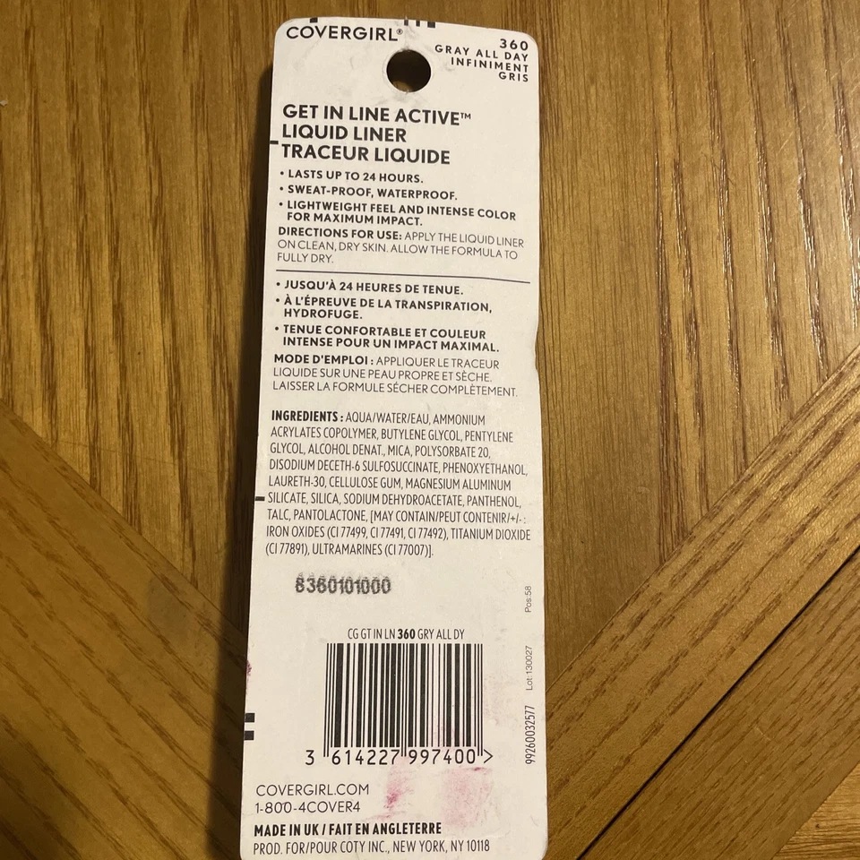 Covergirl Get In Line Active Liquid Eye Liner, 360 Gray All Day. S - Image 2 of 2