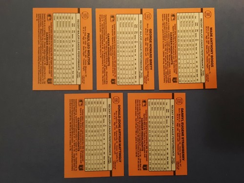1990 Donruss HOF Lot: Molitor, Brett, Boggs, Mattingly, Strawberry (5 cards) NM - Picture 4 of 4