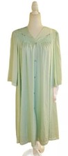 Vintage ShadowLine long Nightgown Peignoir Robe Set Nylon Lace Mint Large NWT