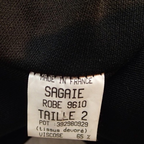 Abito Sagaie Paris tg 2 burnout pizzo velluto fata oro nero - Foto 20 di 21