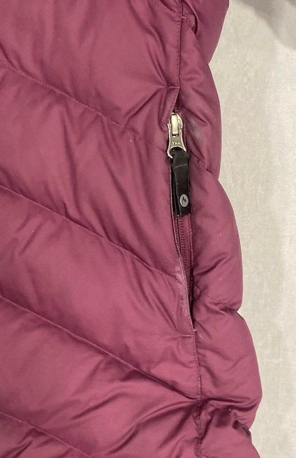 Abrigo Chaqueta Marmot Mujer Montreal M Rojo 700 Relleno Capucha Puffer Invierno Nieve Foto 4 de 4