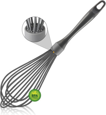 Batidor de Cocina de 12 Pulgadas de Silicona y Acero Inox Resistente al Calor