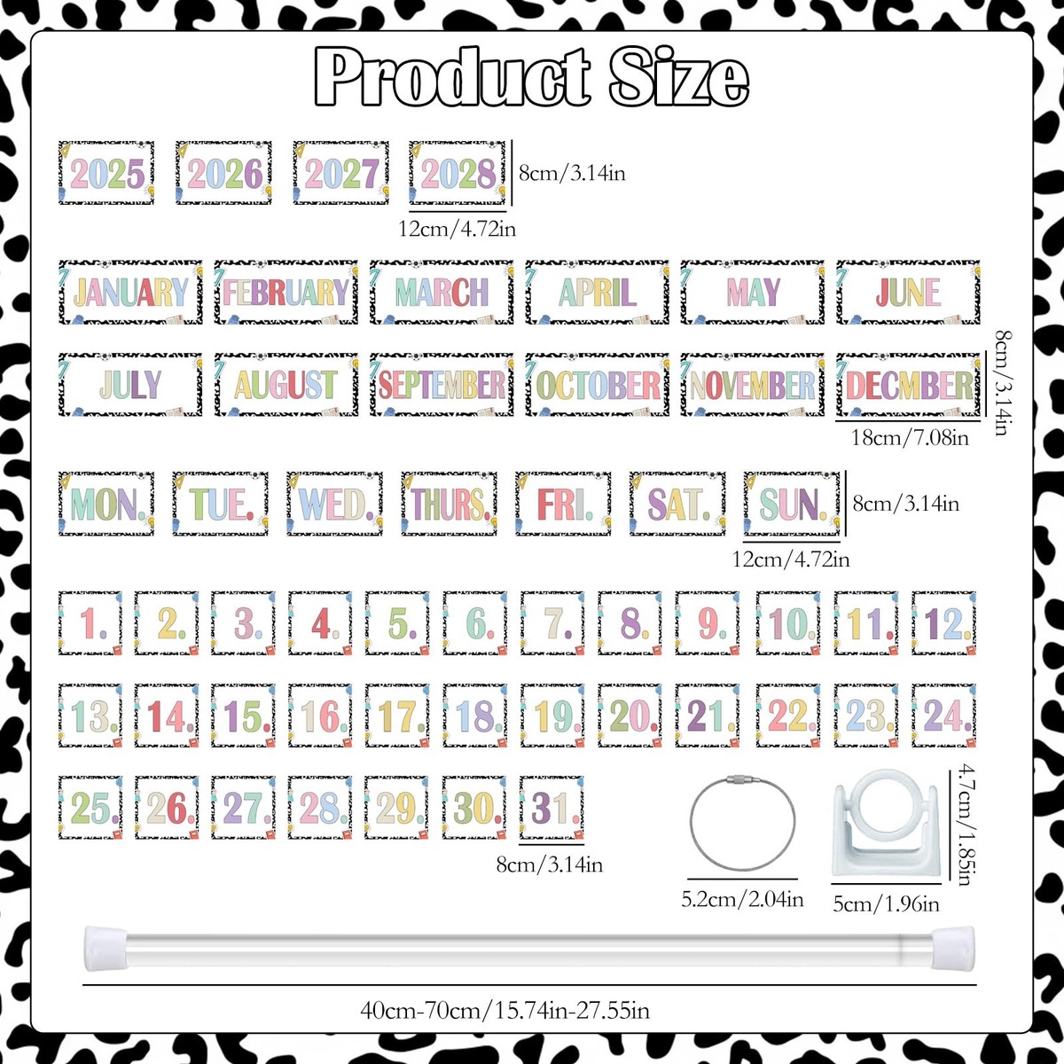 Composition Notebook Flip Calendar Classroom Decor 54 Date Cards