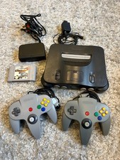 Nintendo 64 Console + 2 x Controllers + RF Cable + Game, Tested, Full N64 Set Up