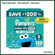 Pampers Baby Dry Diapers Size 5, 128 Count