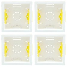 4 x Tower TDL3501 Dry Lining Wall Boxes 35 mm Deep 1 Gang