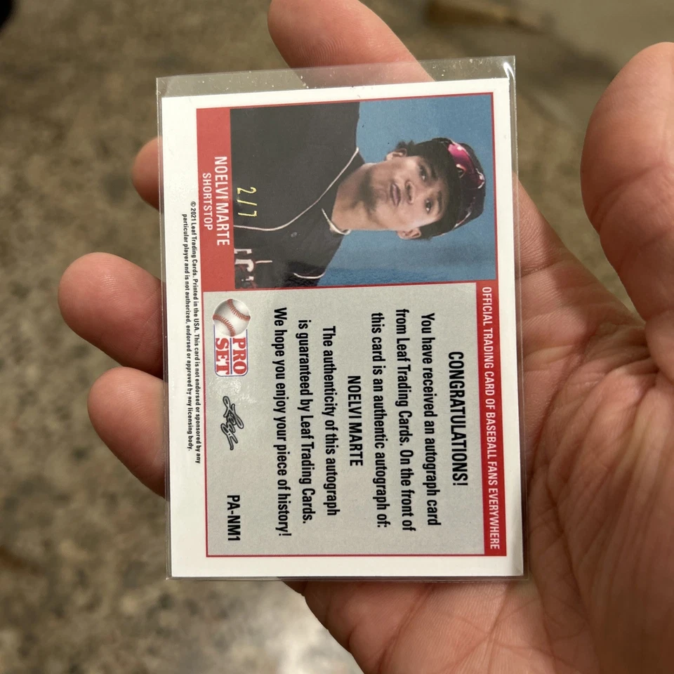 2021 Pro Set Metal Noelvi Marte #PA-NM1 Black Crystal Auto 2/7 ! CINCY REDS!🔥🔥 - Image 2 of 2