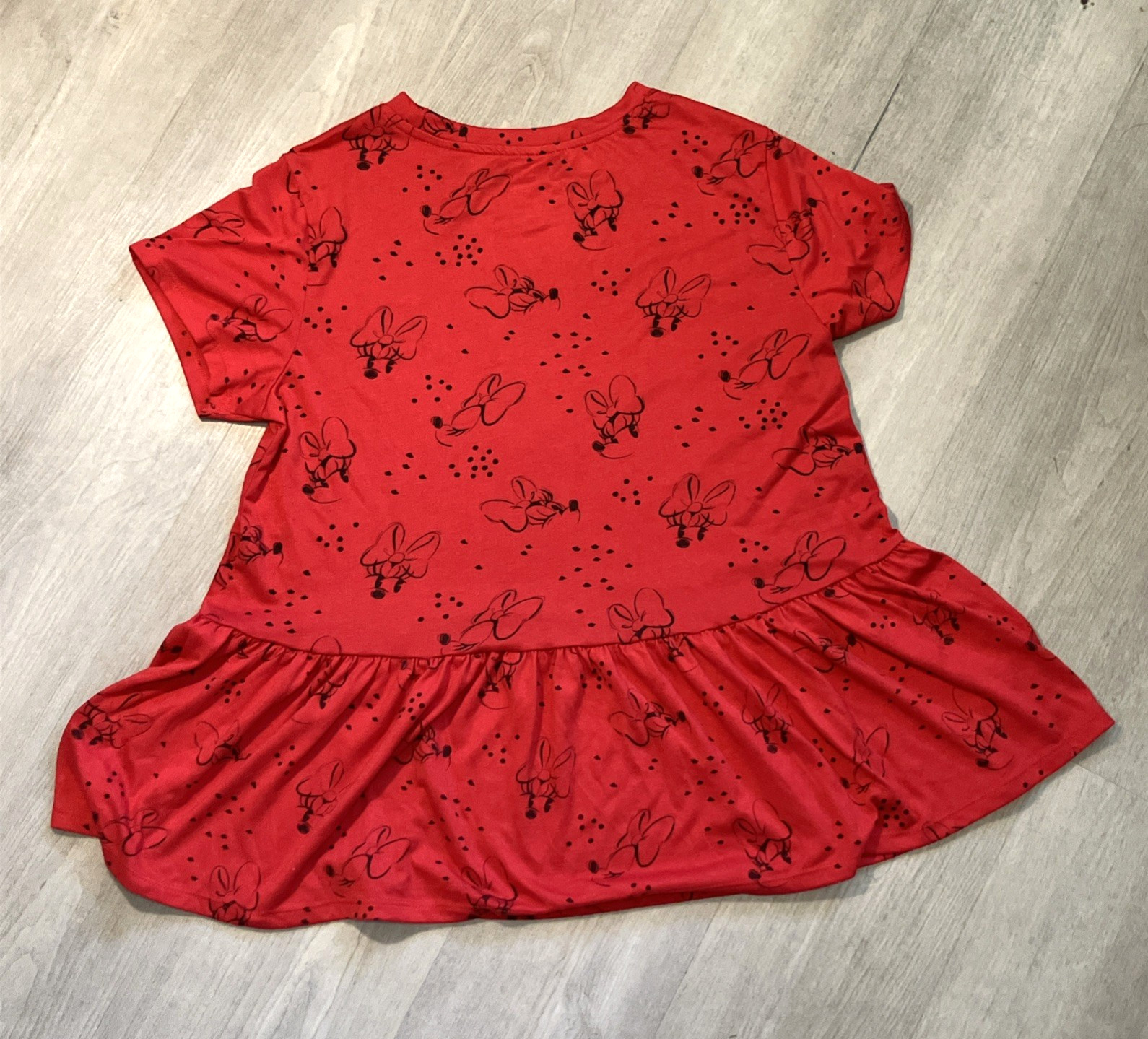 Disney’s Minnie Mouse Ruffled Ladies Top Red/Black Size Large image 6