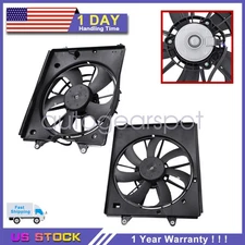 1 Pair AC Radiator Condenser Cooling Fan For Honda Odyssey SE EX LX 2011-2016