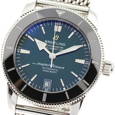 BREITLING WATCH AB2010 SUPEROCEAN HERITAGE II DATE AUTOMATIC GREEN DIAL SS MEN'S