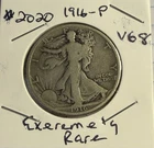 1916-P VG ++ Extremely Rare WALKING LIBERTY HALF DOLLAR