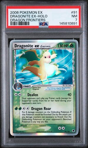 Dragonite ex #91/101 Ultra Rare EX Dragon Frontiers Pokemon 2006 PSA 7