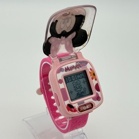 Girl's DISNEY Junior VTech Minnie Mouse Flip Top Digital Learning Game Watch