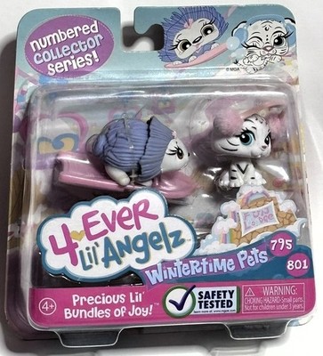 4Ever Lil  Angelz Wintertime Pets 795/801   Two Pack   NIB   MGA