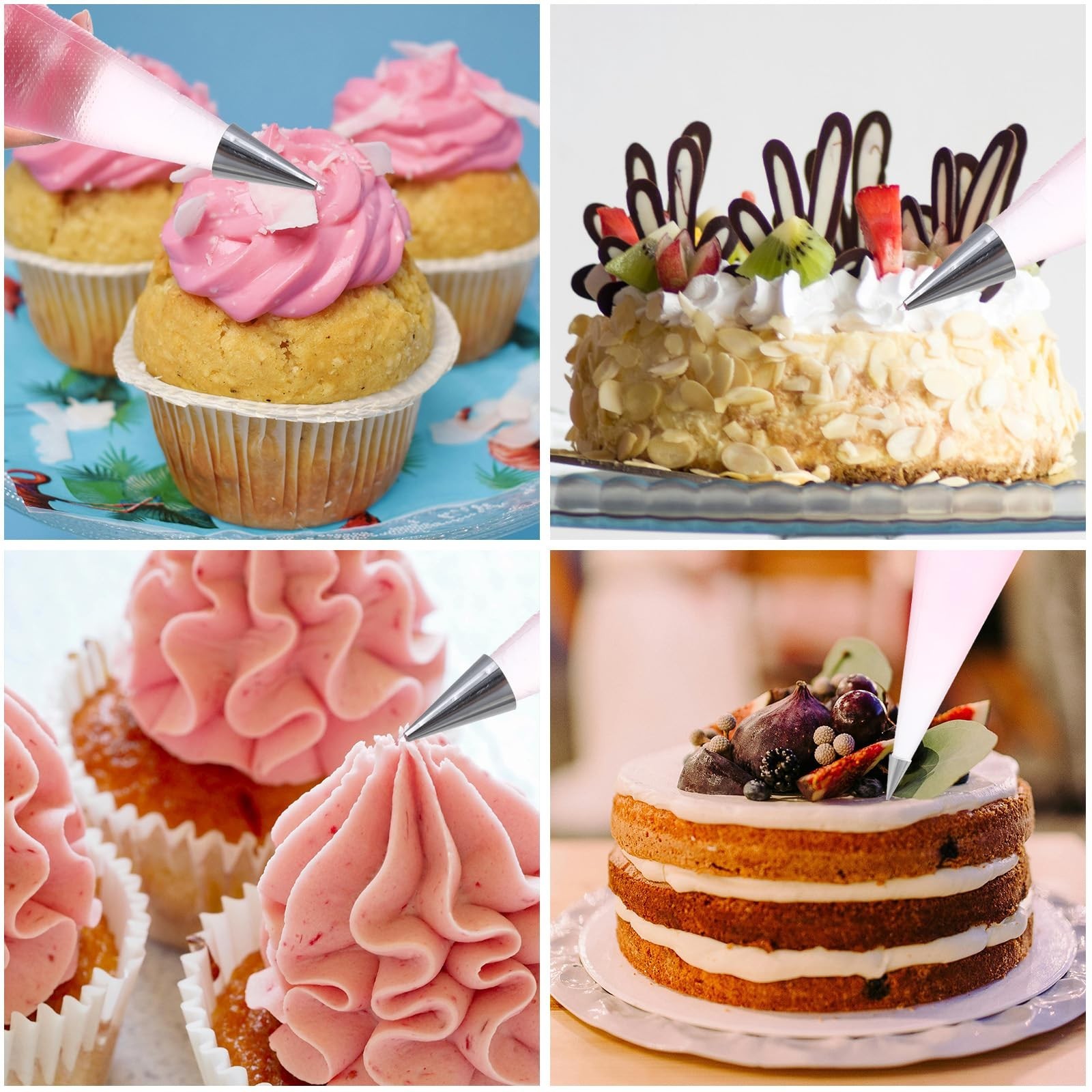 100Pcs 24 Inch Extra Large Piping Bags Disposable, Thickened Disposable Clear...