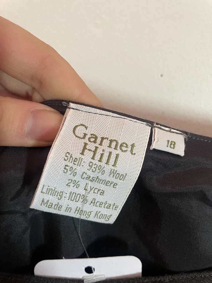 Maxi Vestido Gris Mezcla Lana Garnet Hill Para Mujer Talla 18  Foto 4 de 4