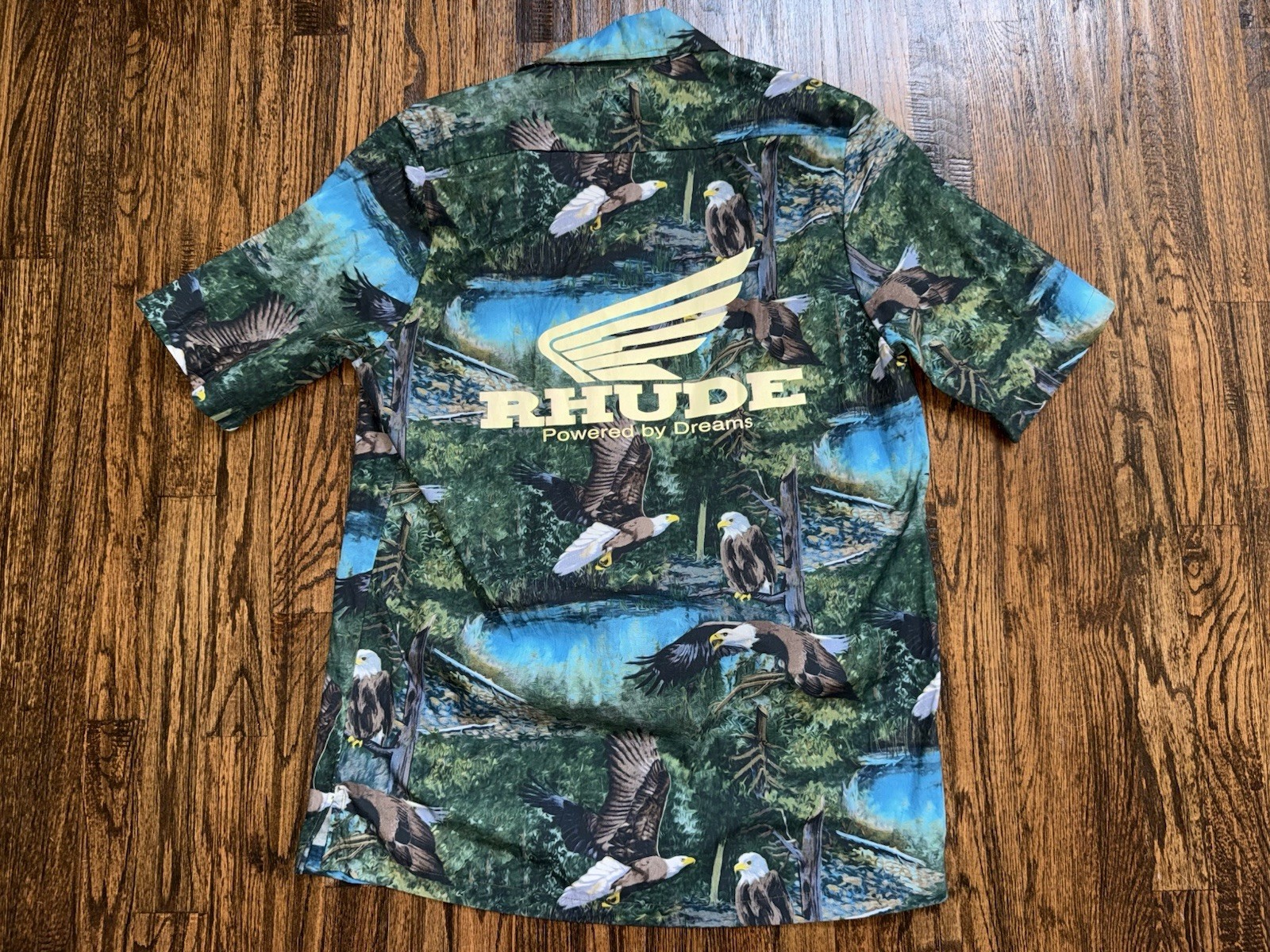 Rhude “Powered By Dreams” Eagle Pattern Button-Up… - image 2