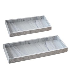 2PCS 7.87  L and 11.8  L Silicone Soap Dispenser Tray, Kitchen soap Caddy co...
