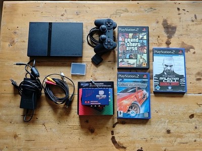 Playstation 2 Slim PS2 - Konsole - SCPH-77004 + RetroScaler + Spiele 